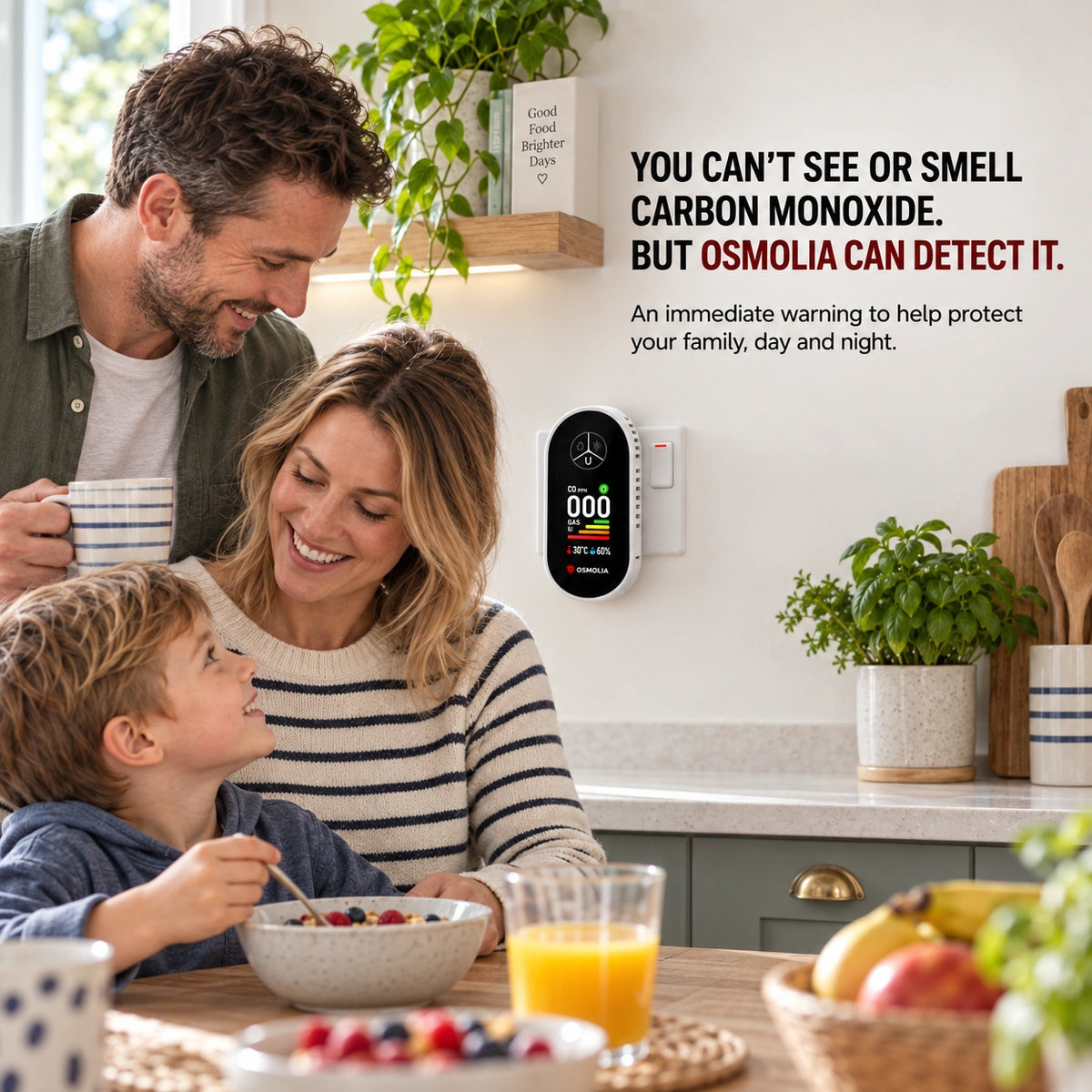 Osmolia® 4-in-1 Gas & Carbon Monoxide Detector