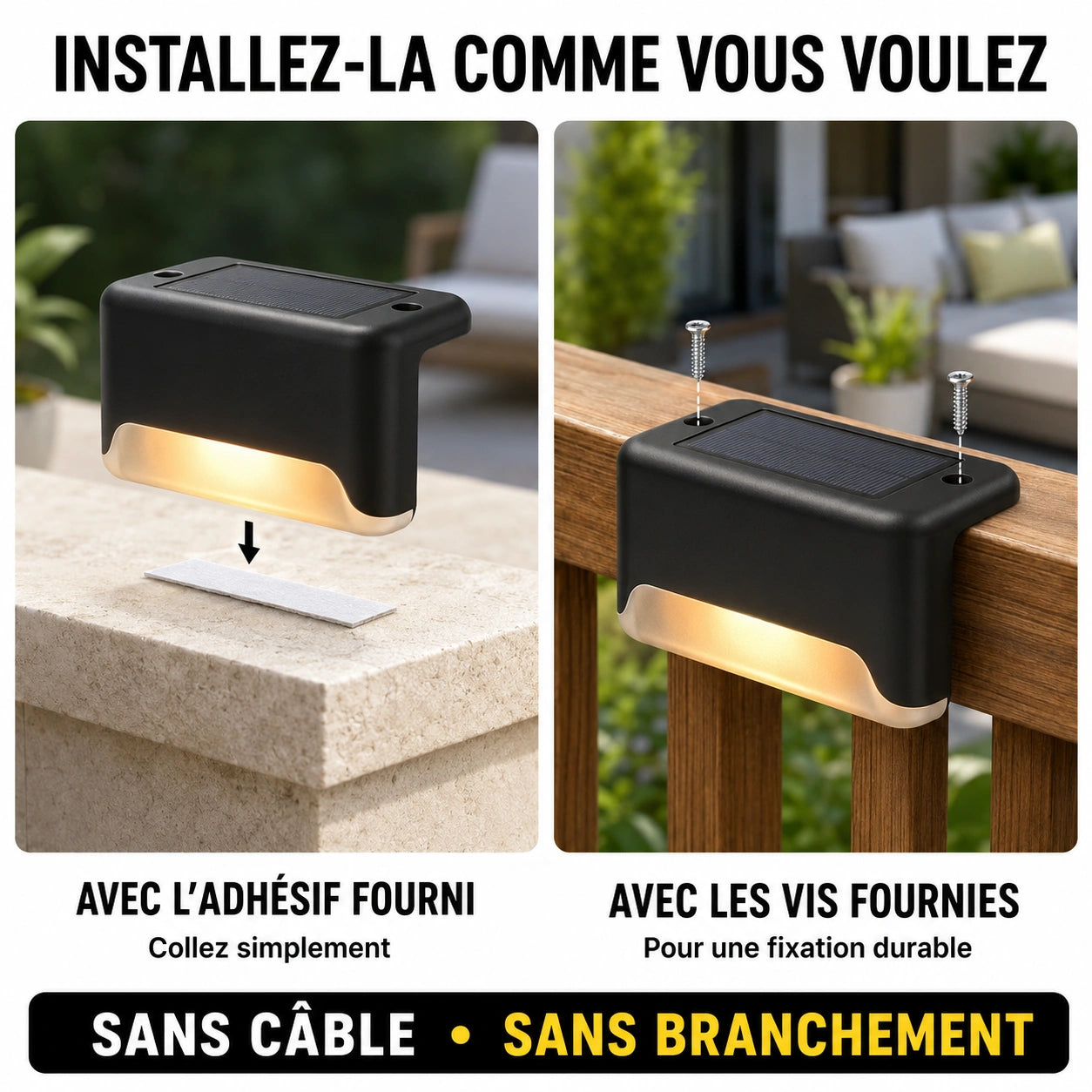 LumiGlow™ – La lumière solaire qui sublime vos extérieurs