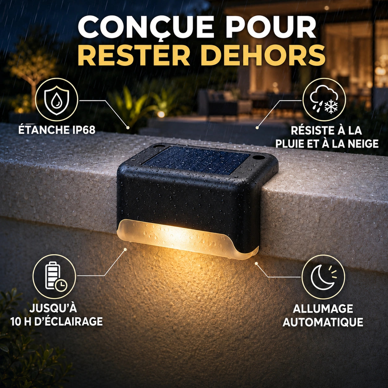 LumiGlow™ – La lumière solaire qui sublime vos extérieurs