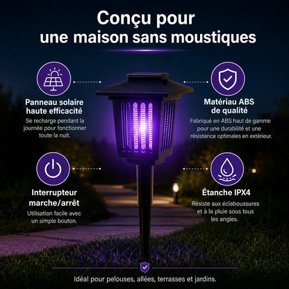 Lampe Solaire Anti-Moustiques - Univers des Animaux