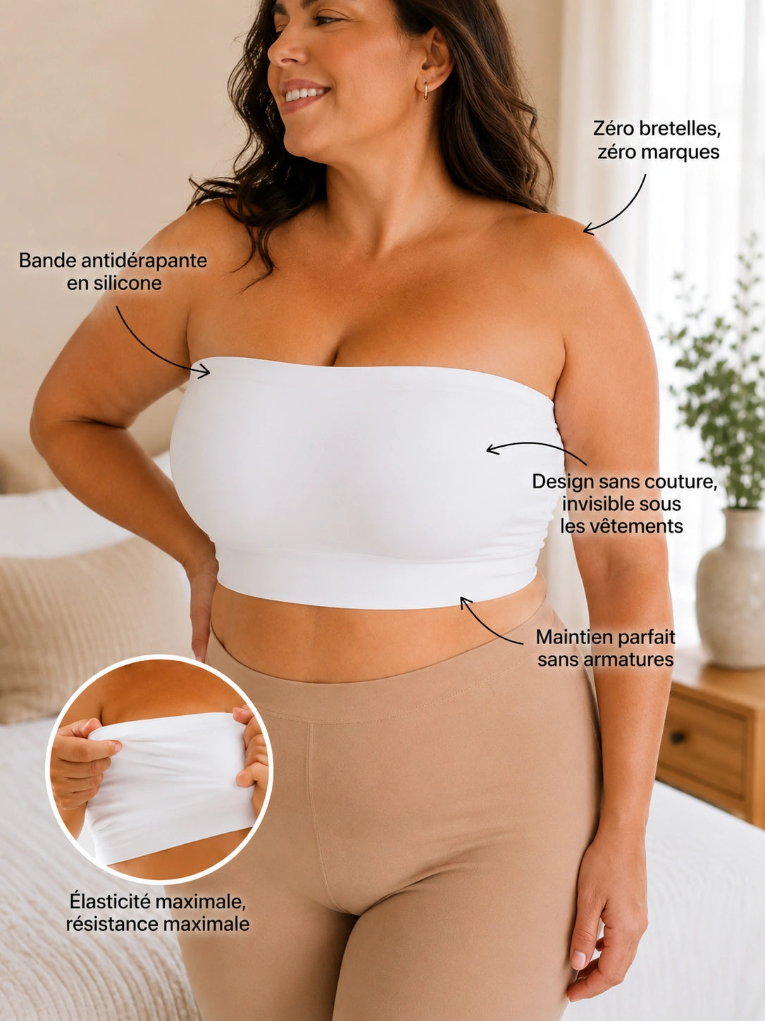 Soutien Gorge Bandeau Osmolia™ | Confort invisible, maintien optimal